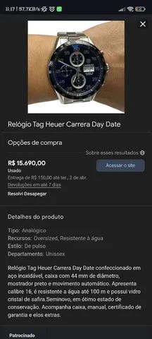 Rel gio TagHeuer carreira calibre 36 com cron grafo Acess rios