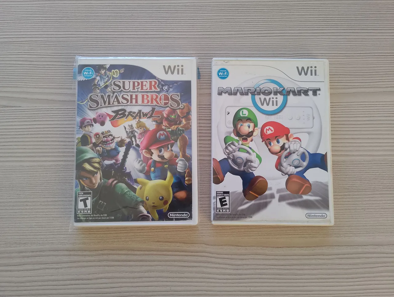Super Smash Bros browl+ Mario kart Wii originais