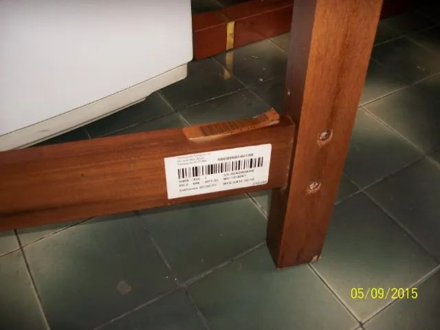  Cabeceira Em Madeira Nobre importada P/ Cama De Solteirão- Usada - Foto 4