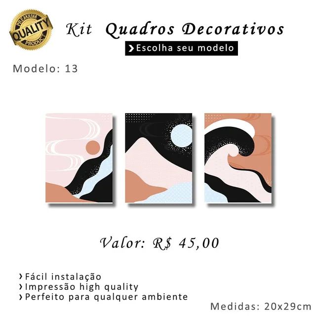 Kit Quadros Decorativos em MDF 03 - Foto 3