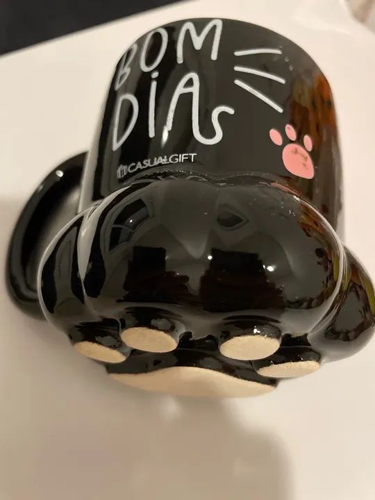 Caneca NOVA de Cerâmica - Bom Dia Dog Patinhas 350ml - Foto 2