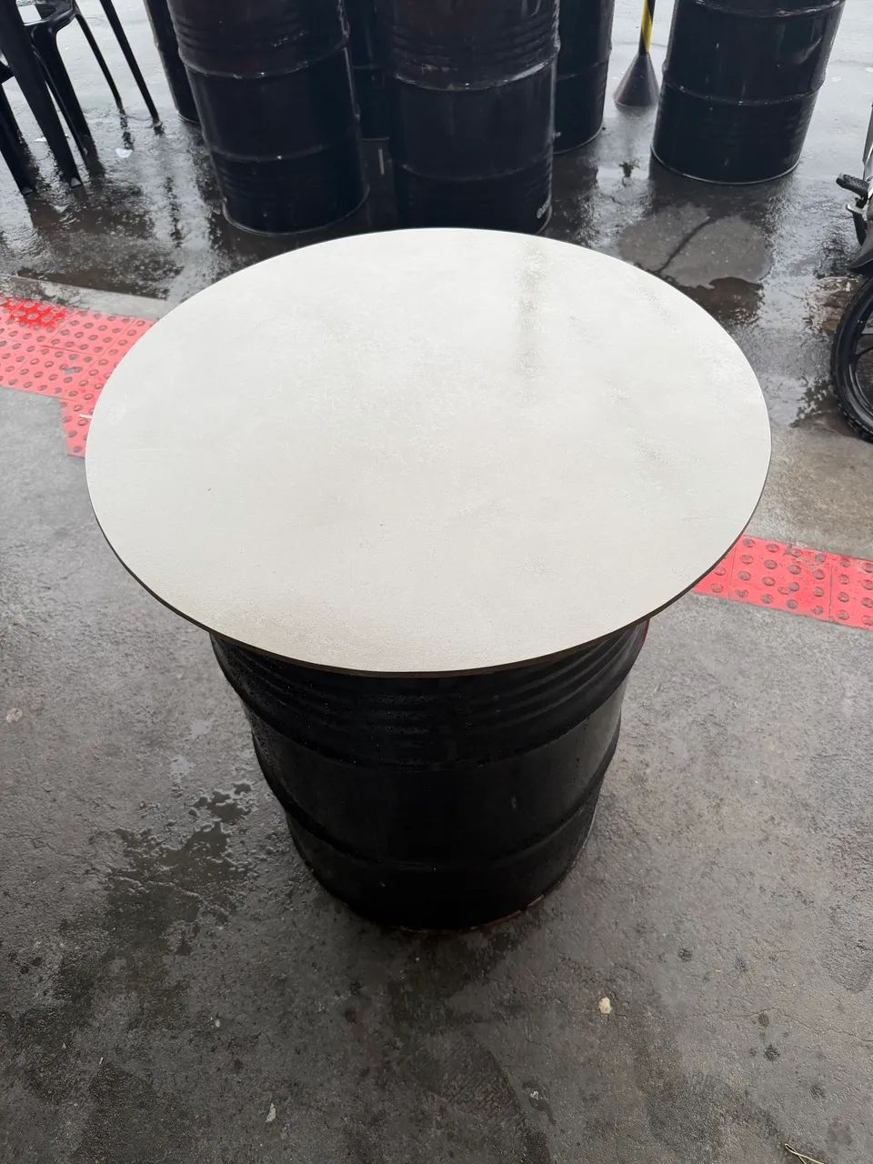 Tambor mesa com tampo de cerâmica 200l64962149289347122