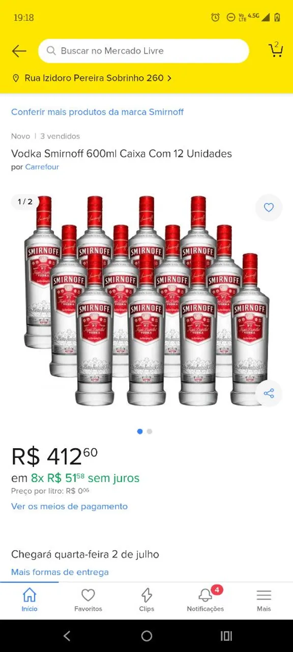 Caixa de vodka