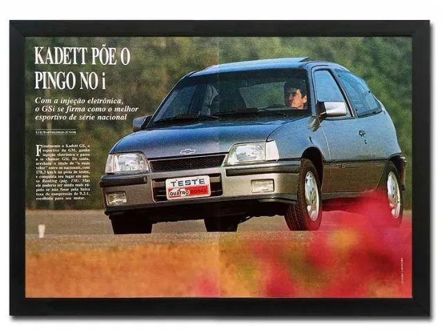 Kadett GS ou GSI - Quadro decorativo com propaganda ou matéria original de revista - Foto 3