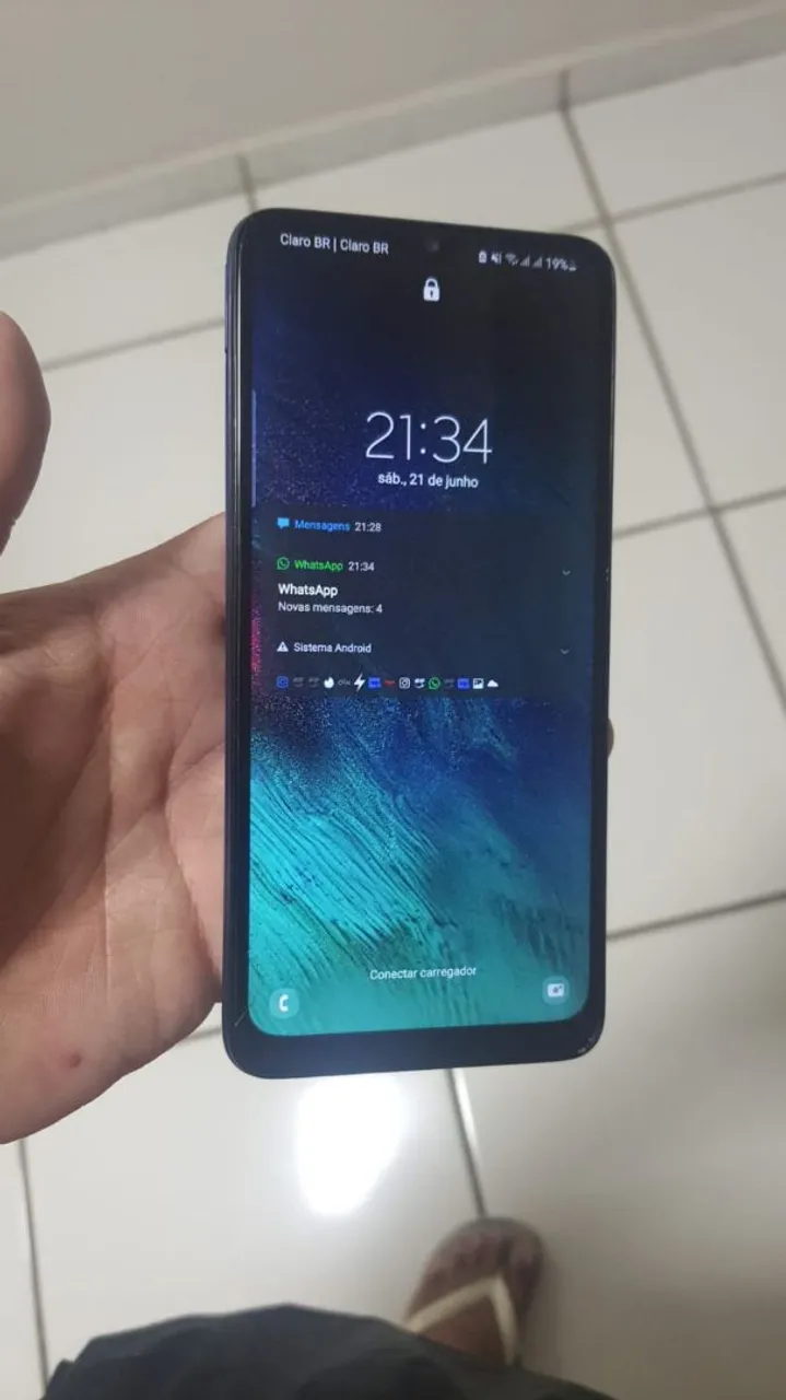 Samsung Galaxy A70 trinco imperceptível android