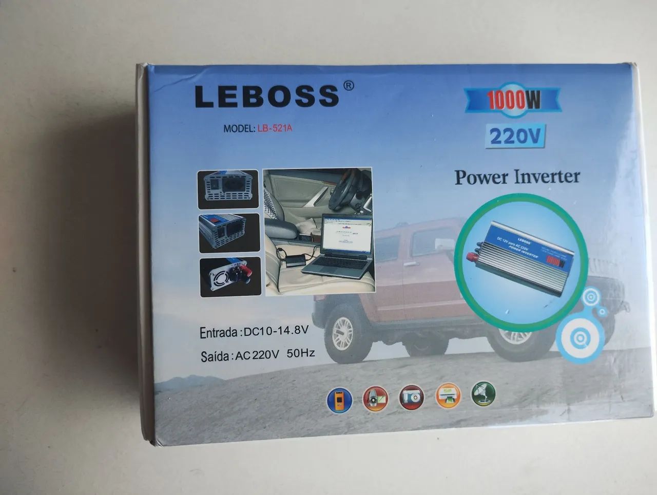 Inversor de Tensão para Carro 1000W 220V LEBOSS LB-521A - Foto 2