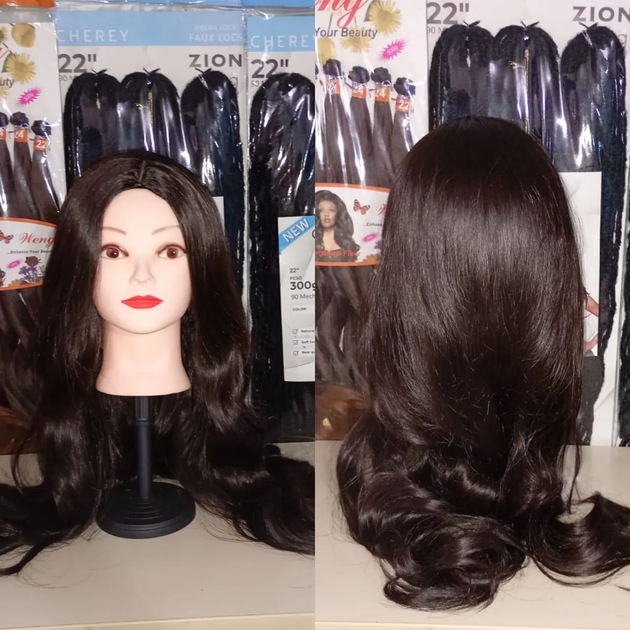Peruca Wig Castanho 70 cm - Foto 4