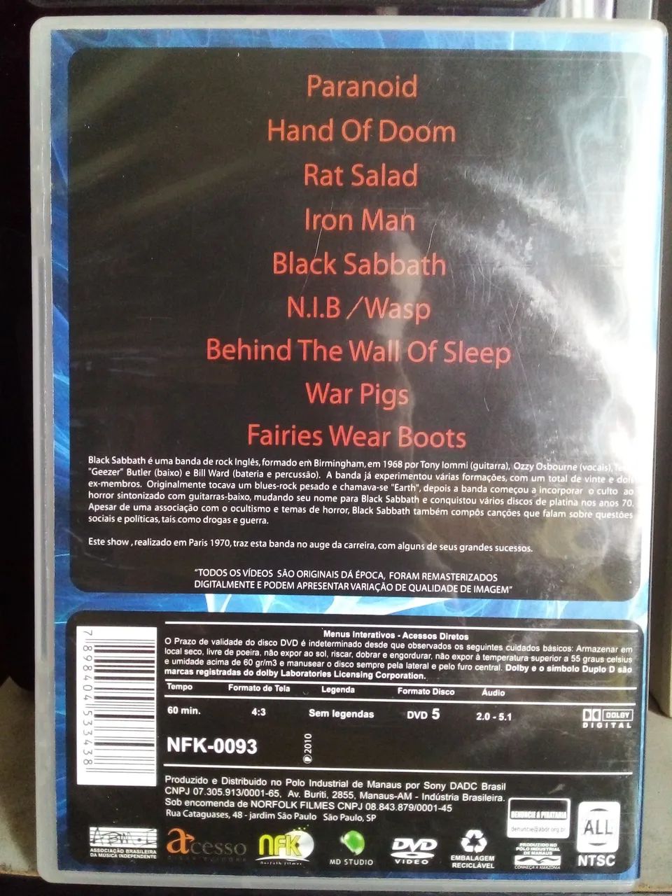 Black Sabbath - Paris 1970 DVD 2010 NFK novíssimo! - Foto 4