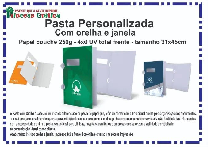 Pasta papel couche personalizada - Foto 3