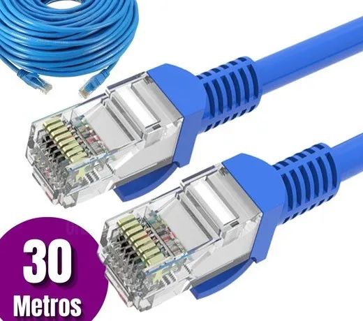 Cabo De Rede Cat Internet Lan 30 Metros, Computador Tv Notebooks