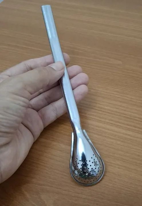 Bomba aço inox 19cm para Mate, Tereré  - Foto 3
