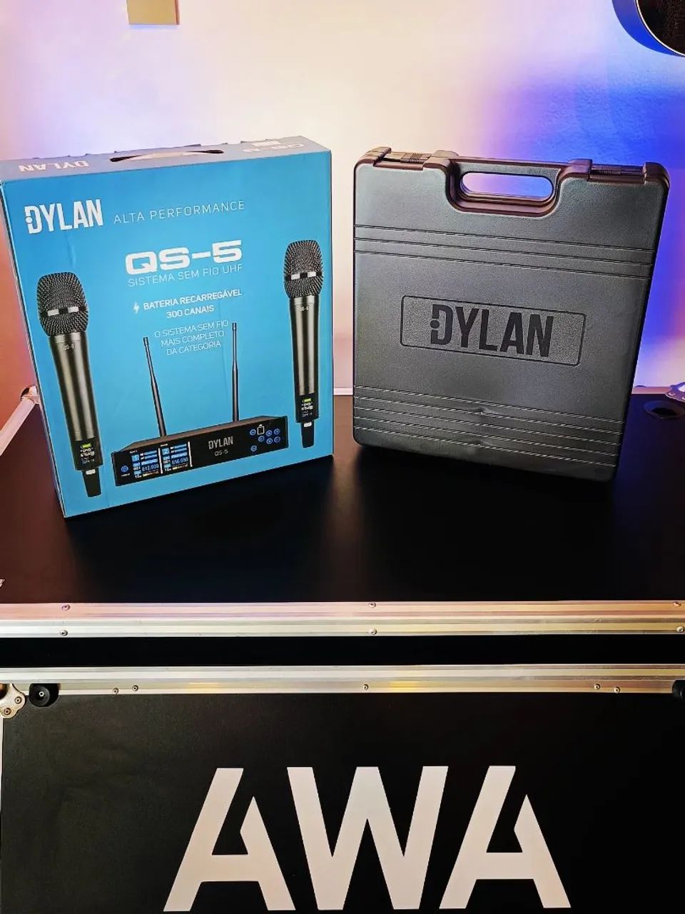 Microfone Duplo Sem Fio Dylan Recarregável QS-5  - Foto 6