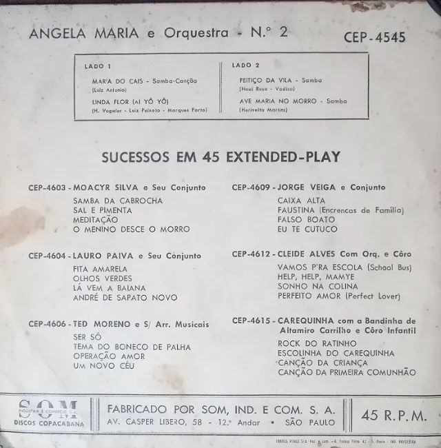 Disco raro da Angela Maria e Orquestra - Anos 50/60 - Foto 2