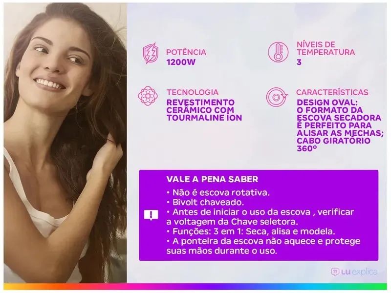 Escova secadora Mondial Golden Rose - (produto novo / lacrado / entregue pela loja) - Foto 2