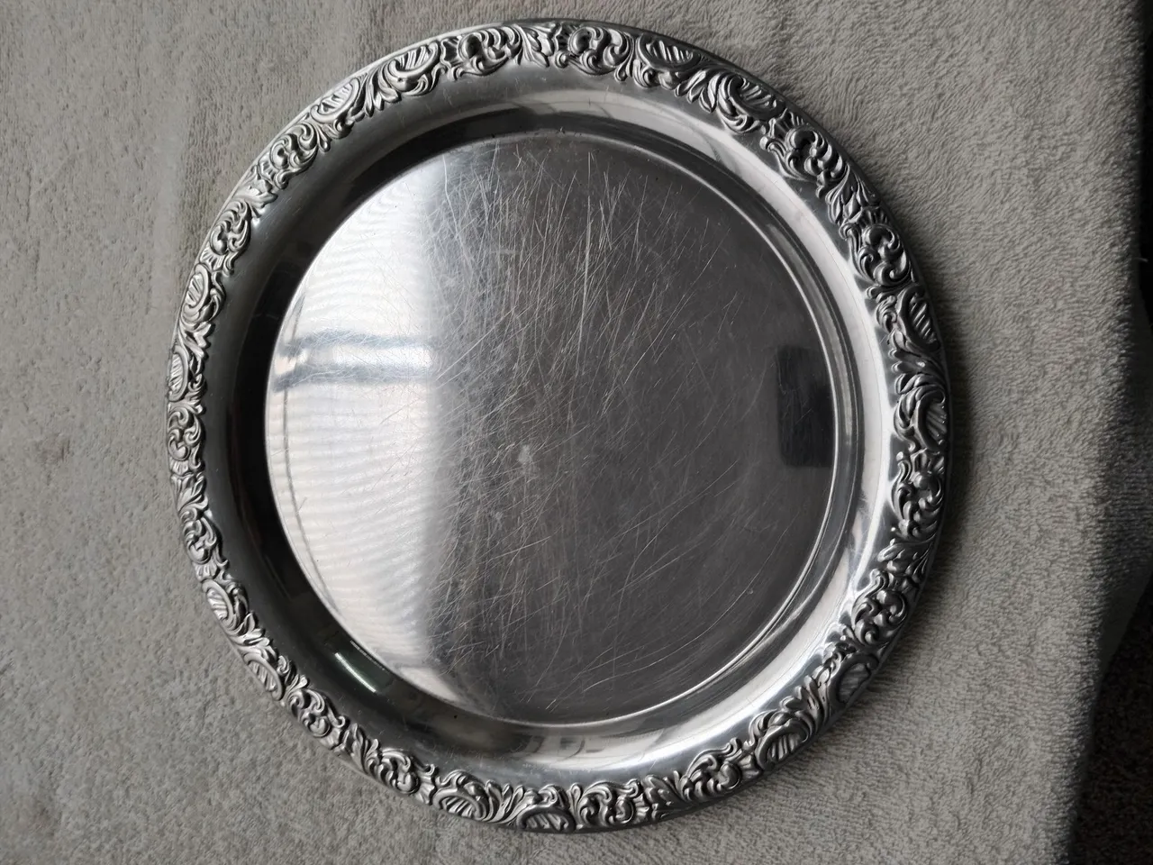 Bandeja Decorativa Vintage Prateada