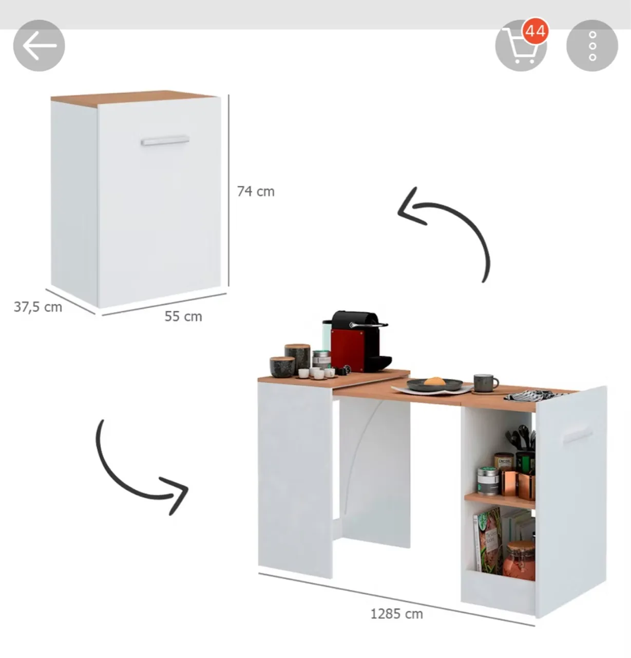 Mesa de cabeceira que vira escrivaninha