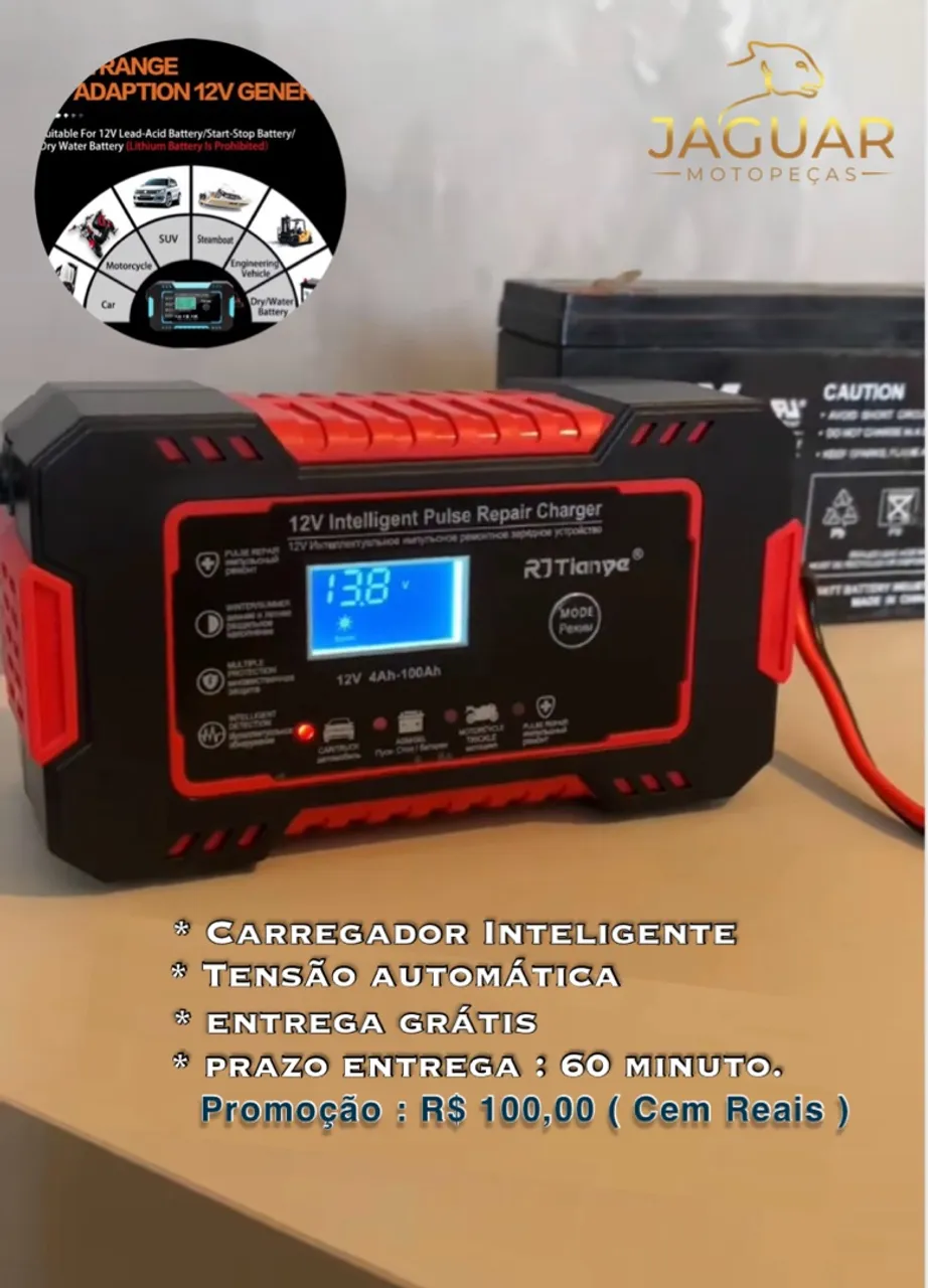Carregador Baterias Inteligente Para Carros , Motos & Etc.
