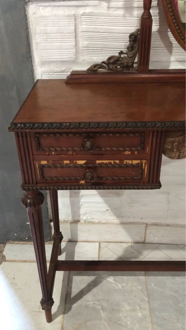 Penteadeira estilo Luís XV com banqueta  - Foto 4
