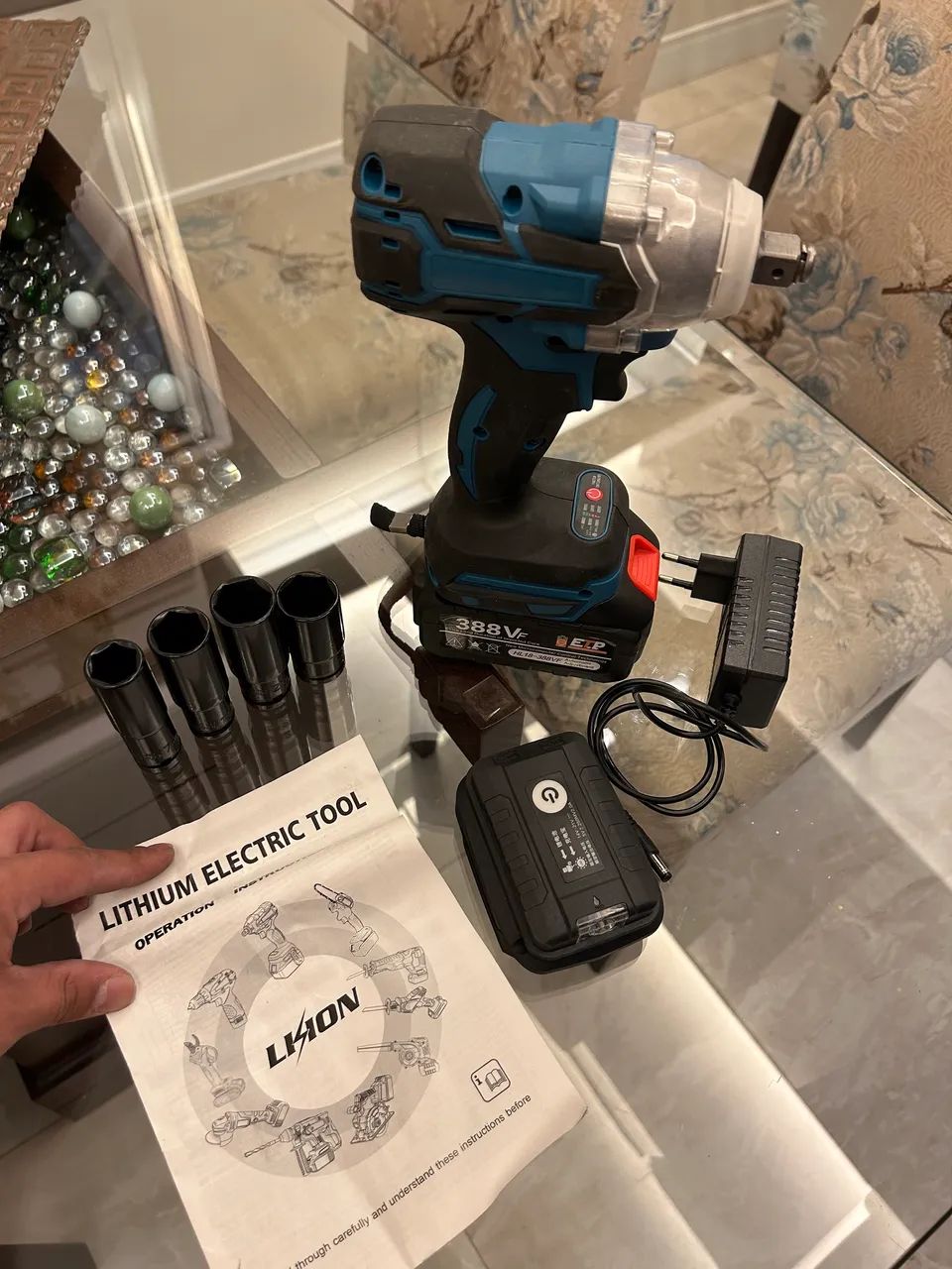 Chave de Impacto 388v Bateria Recarregável - Foto 6