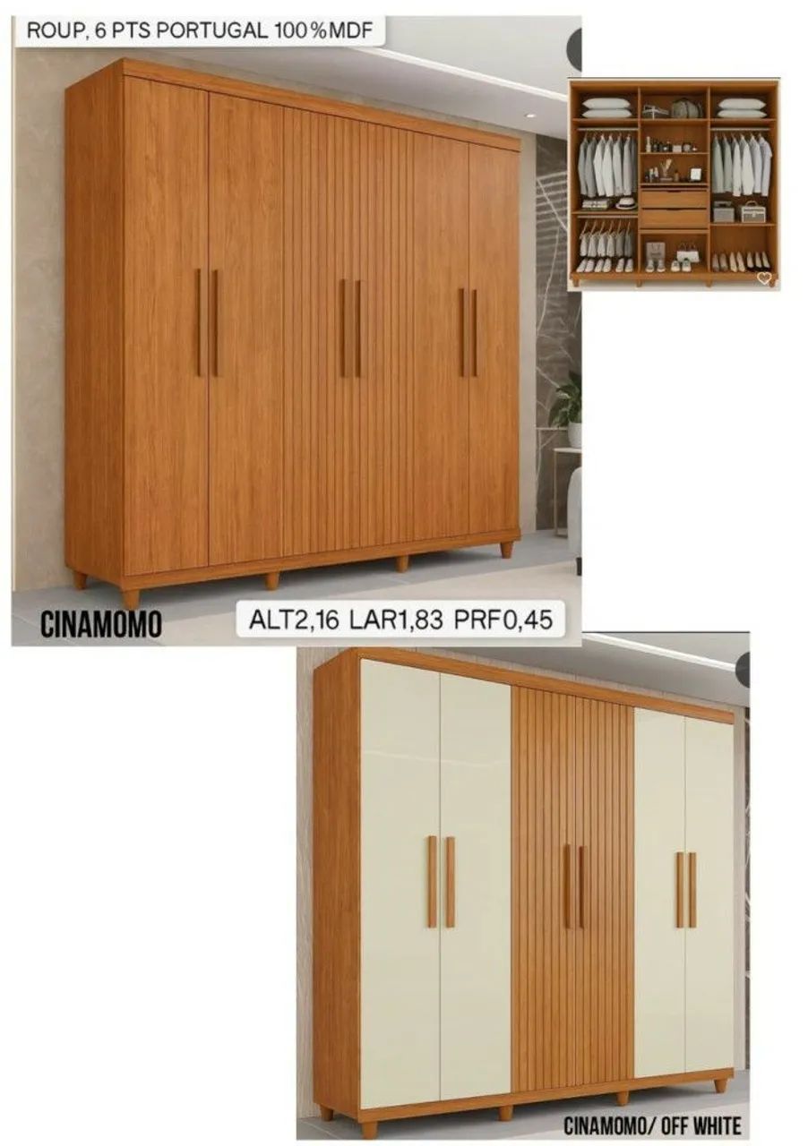 Guarda-Roupa Moderno com Design Elegante - Foto 3
