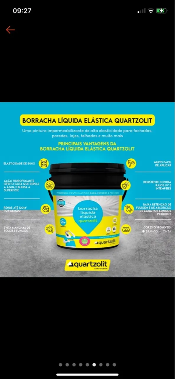 Borracha Líquida Elástica Quartzolit - Impermeabilizante de Alta Elasticidade