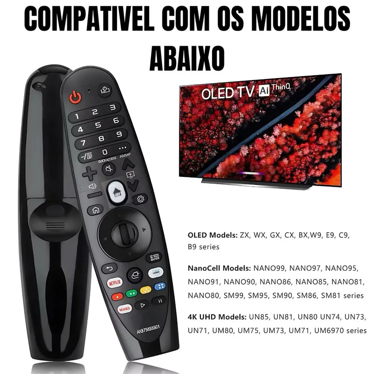Controle Remoto Smart TV LG Magic com Acesso Rápido aos Apps - Foto 3