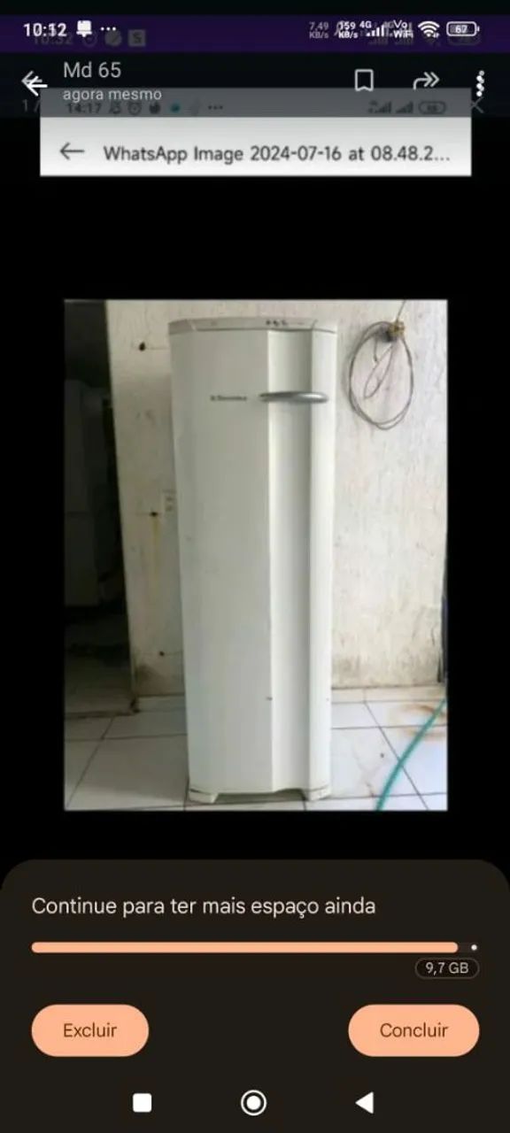 Freezer Electrolux vertical 203litros