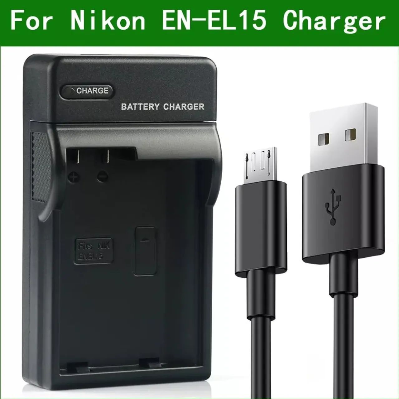 Bateria El15C Durapro + Carregador USB Nikon D7100 D7500 Z5 Z6 Z7 D610 D800 D7000 D7200 - Foto 5