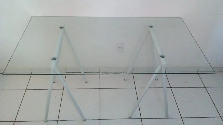Mesa retangular de vidro - Foto 5