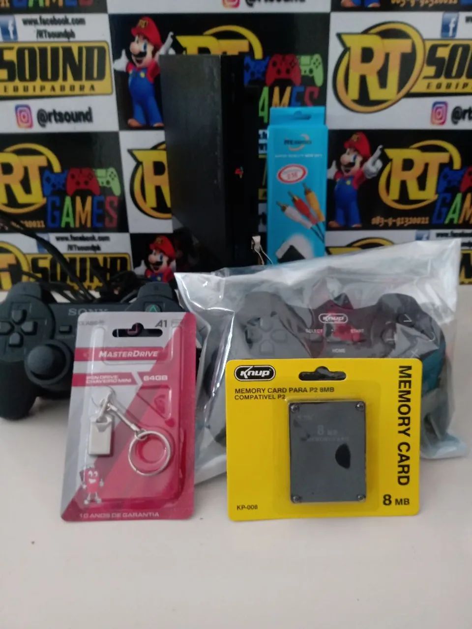 PS2 64GB COMPLETO 18 JOGOS