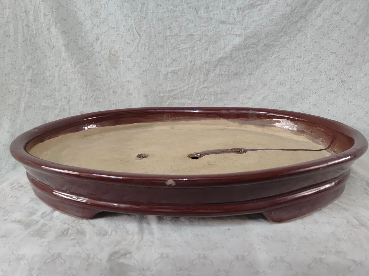 Vaso para Bonsai Oval Marrom