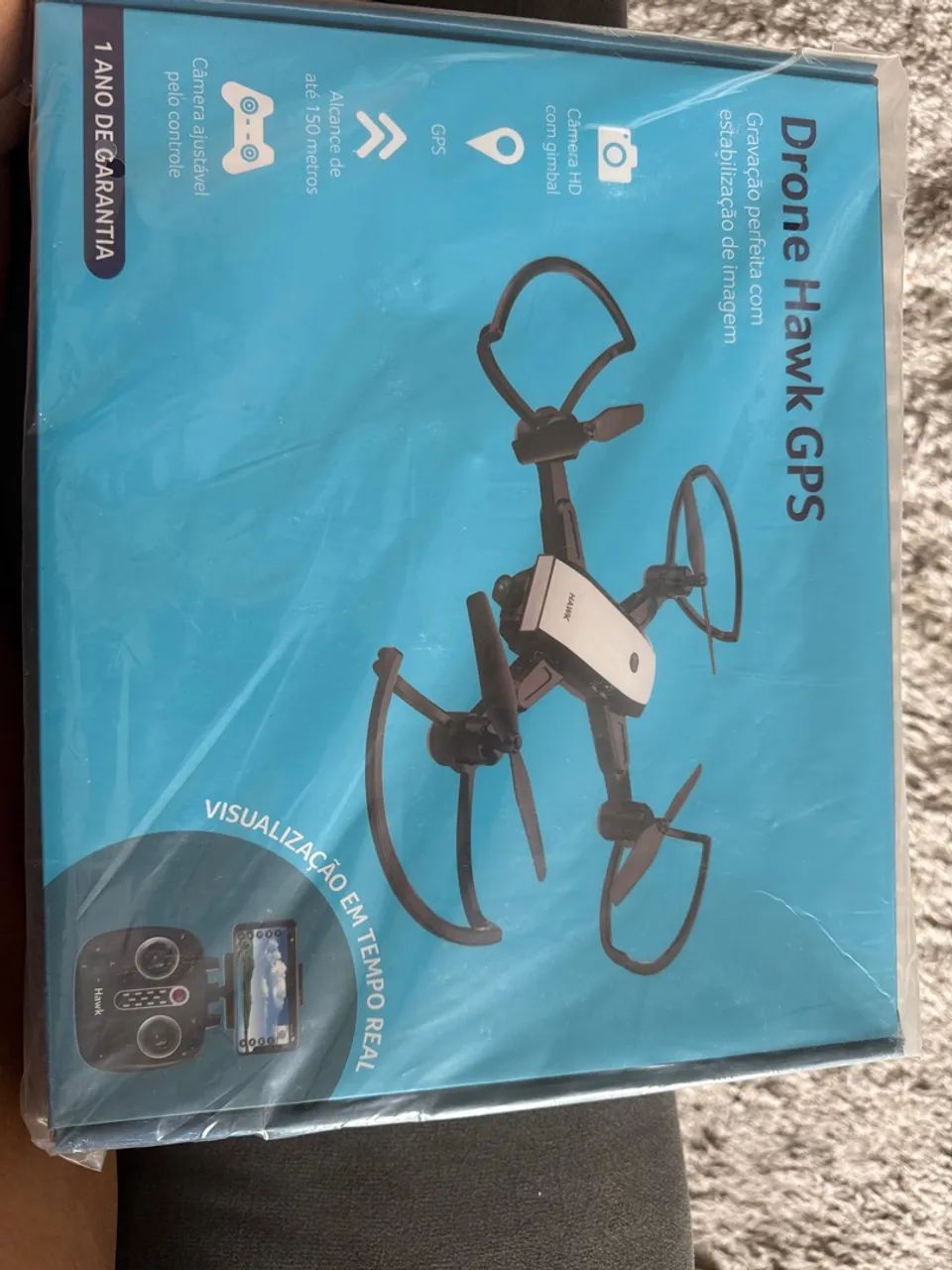 Drone Hawk GPS com Câmera HD e Estabilização de Imagem