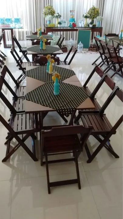 Mesas de madeira estilo boteco locação  - Foto 2