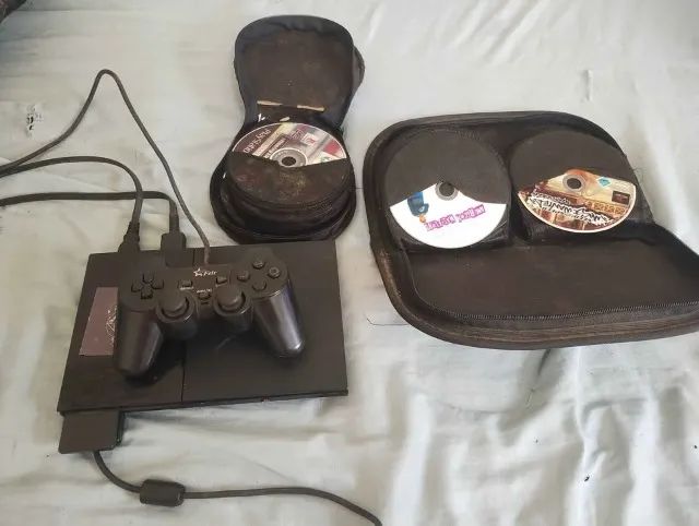PS2 Slim Funcionando 100% + 55 Jogos Clássicos (GTA, God of War, NFS)