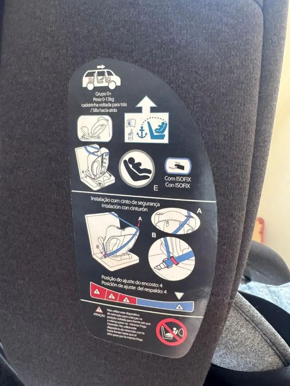 Cadeirinha de carro: Fisher-Price All-Stages Fix 2.0 0 a 36 kg (cinza) Modelo MBW88 2022 - Foto 2