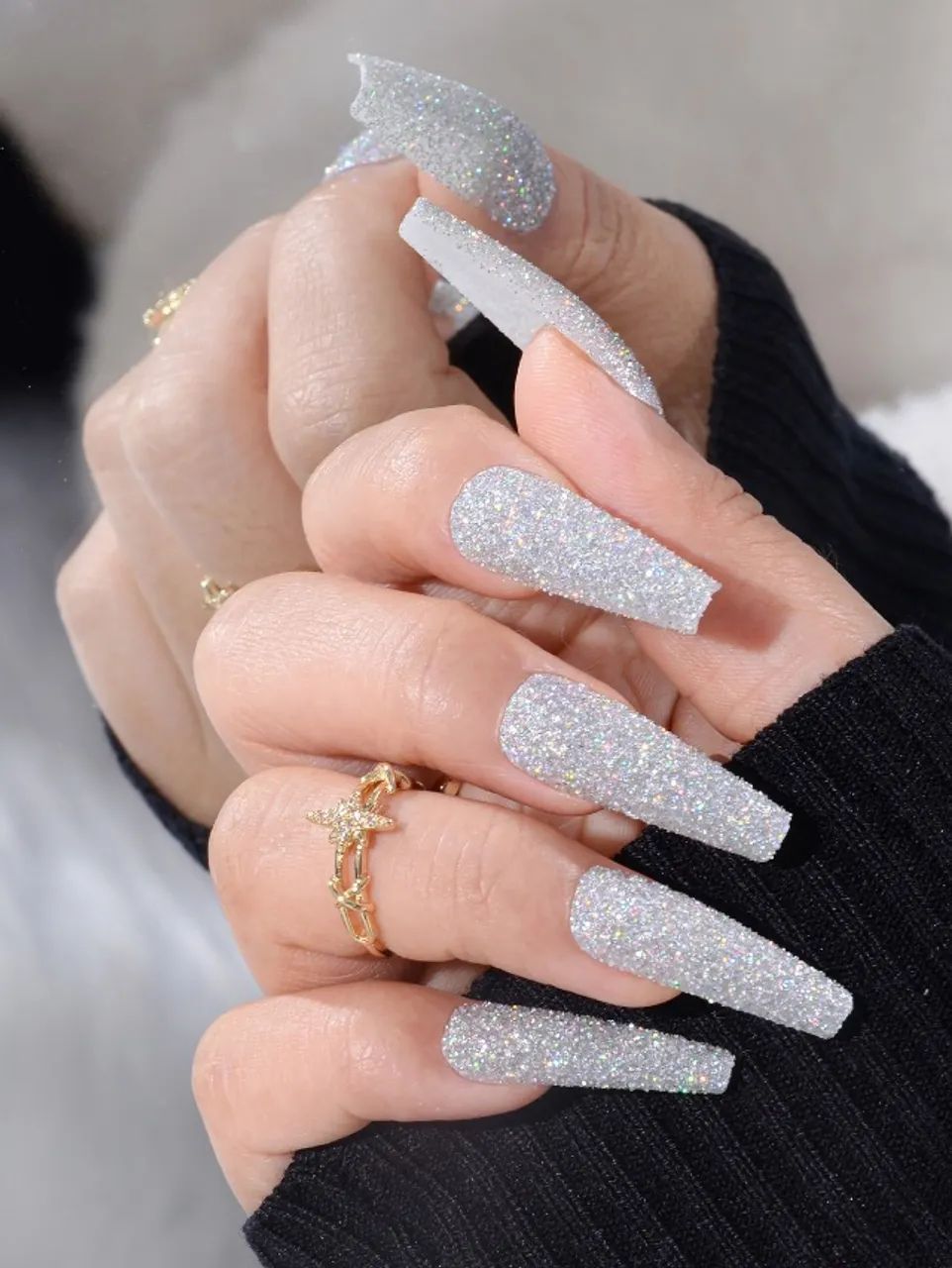 24 Peças de Unhas Postiças + Cola Transparente + Lixa de Unha - Foto 5