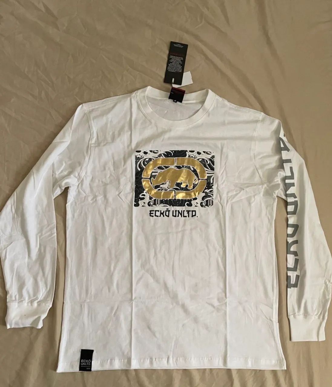 Camiseta manga longa Ecko Unltd, logo Gold tam.GG. - Foto 2