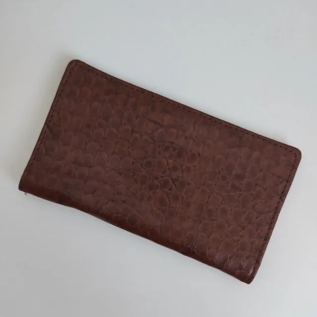 antigo carteira porta caneta documento em couro marrom (usado) - Foto 2