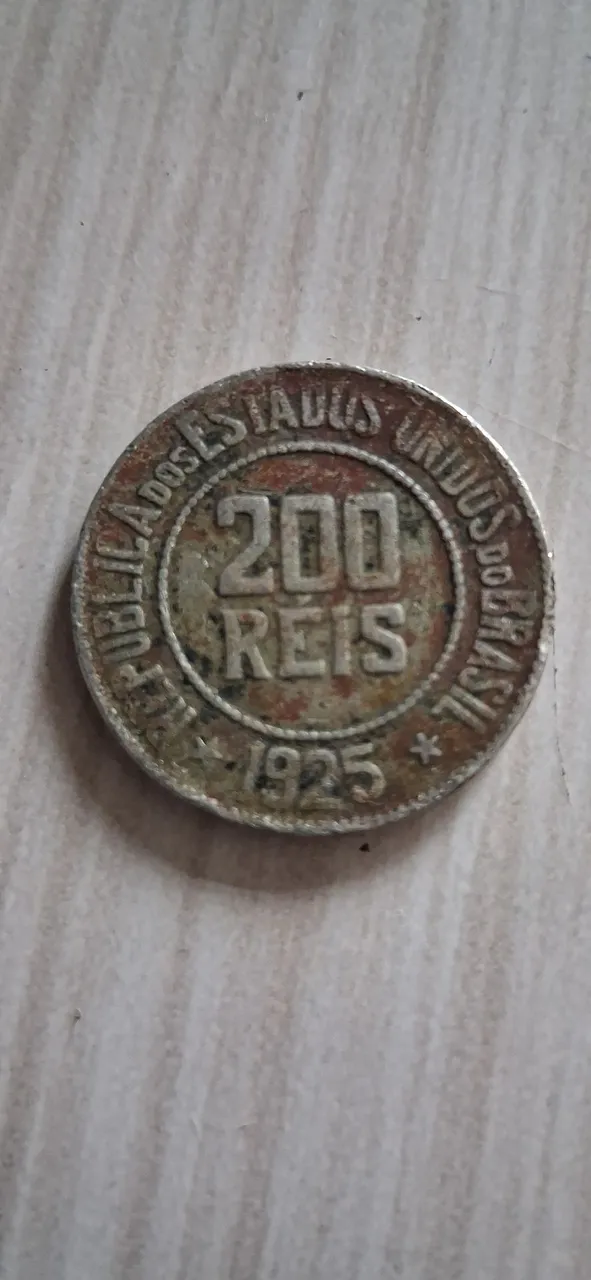 Moeda 200 Réis Brasil 1925
