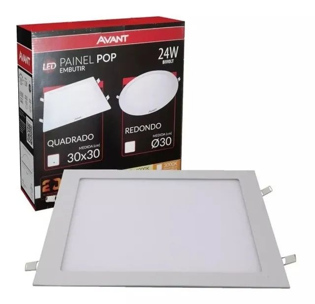 Queima!!! Plafon Led 24w Embutir 3000k