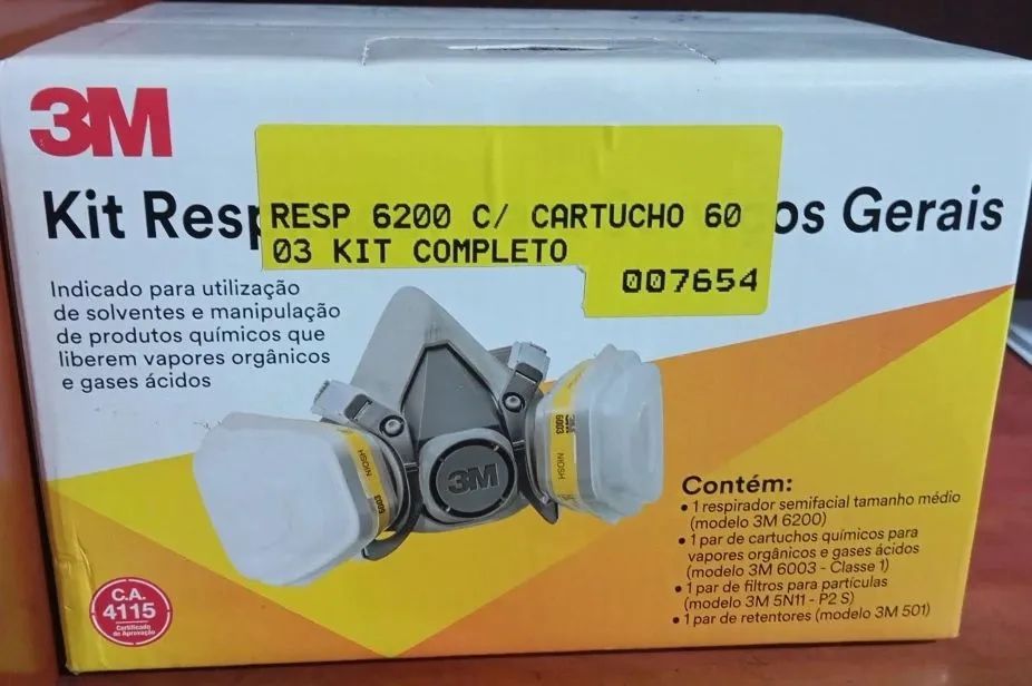 KIT COMPLETO C/ RESPIRADOR CARTUCHO 60