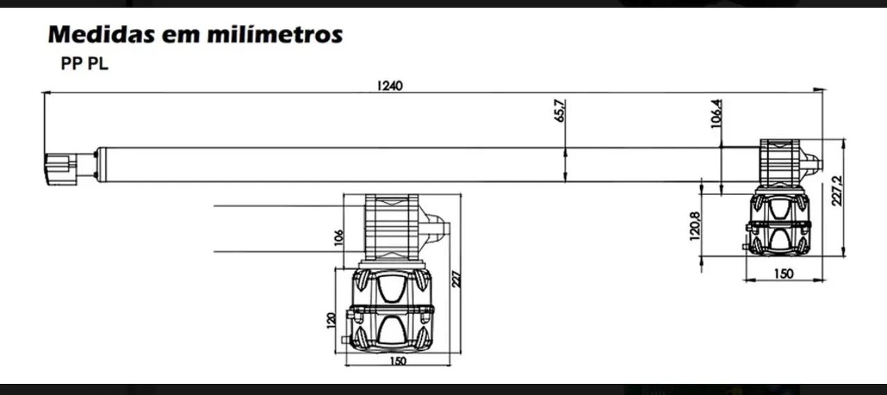 Vendo Kit Motor Portão Rossi Pivotante 1200mm Folha Até 4mts - Foto 3