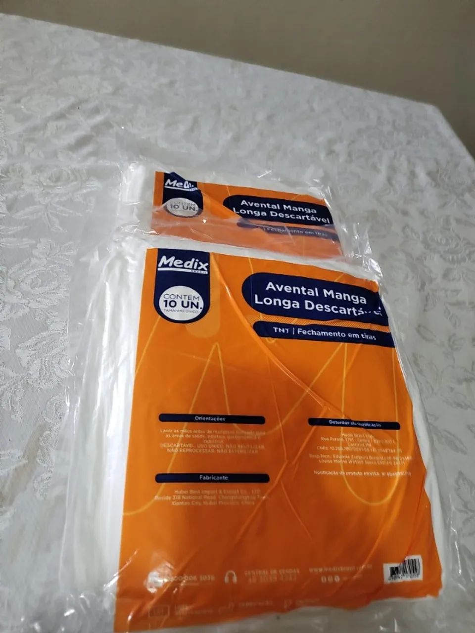 Avental Descartável Manga Longa 40g - Pacote com 10 unidades - Foto 6