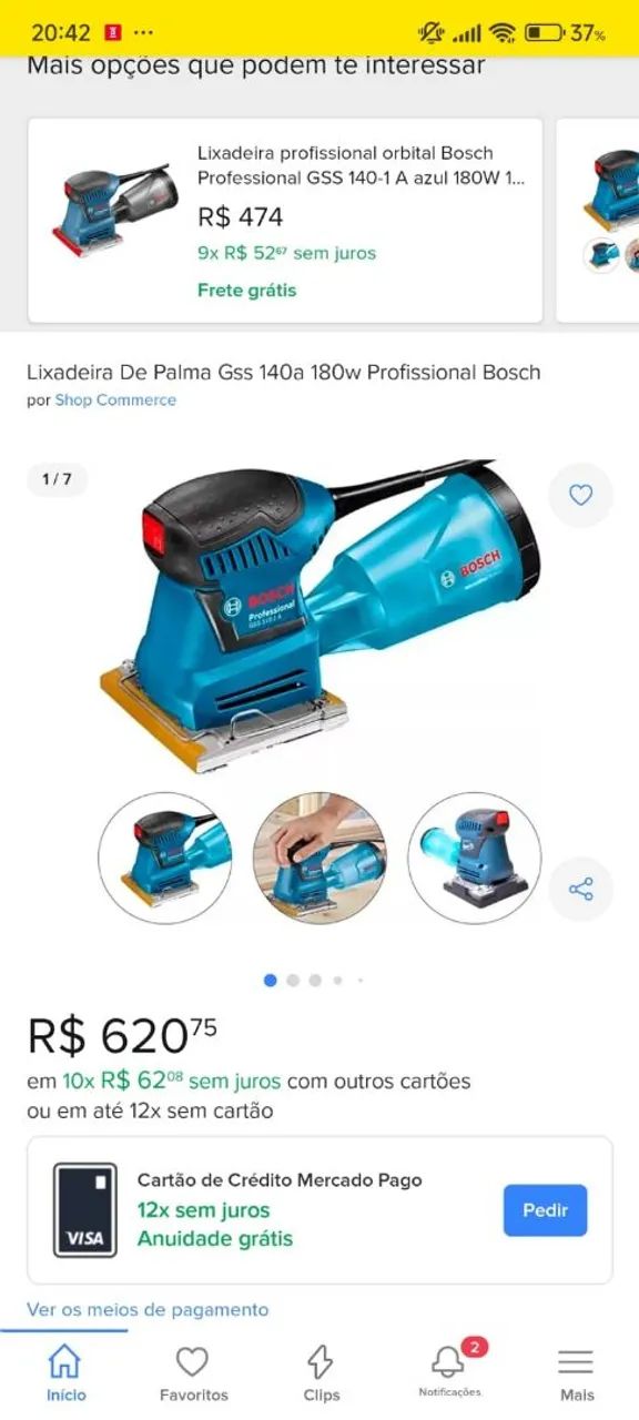 Lixadeira Orbital treme treme Bosch GSS 140 A - Foto 3