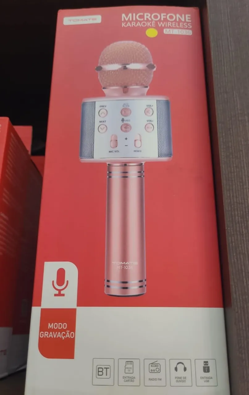 MICROFONE KARAOKE VIA BLUETOOTH MUDA AS VOZES