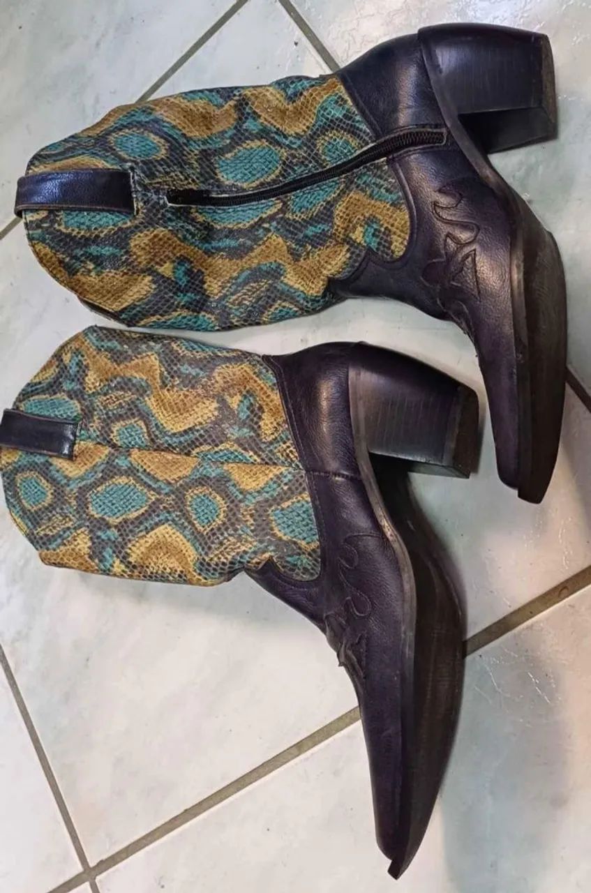 Botas Country Cobra Couro Legítimo - Foto 4