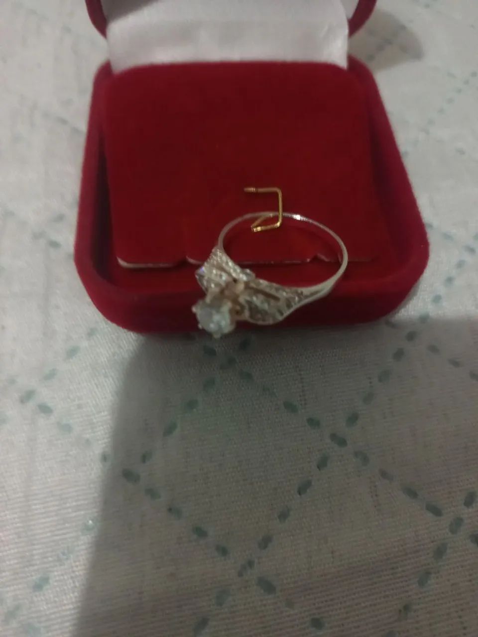 Anel solitário prata 925