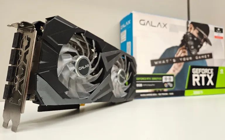 Placa de vídeo Galax RTX 3060 Ti 8GB EX Dual Fan LED Top! Na caixa! - Foto 4