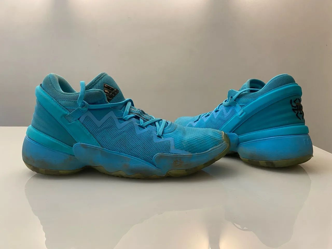 Tênis Adidas 43 Donovan Mitchell Issue 2 -Azul e Preto Tamanho  - Foto 6