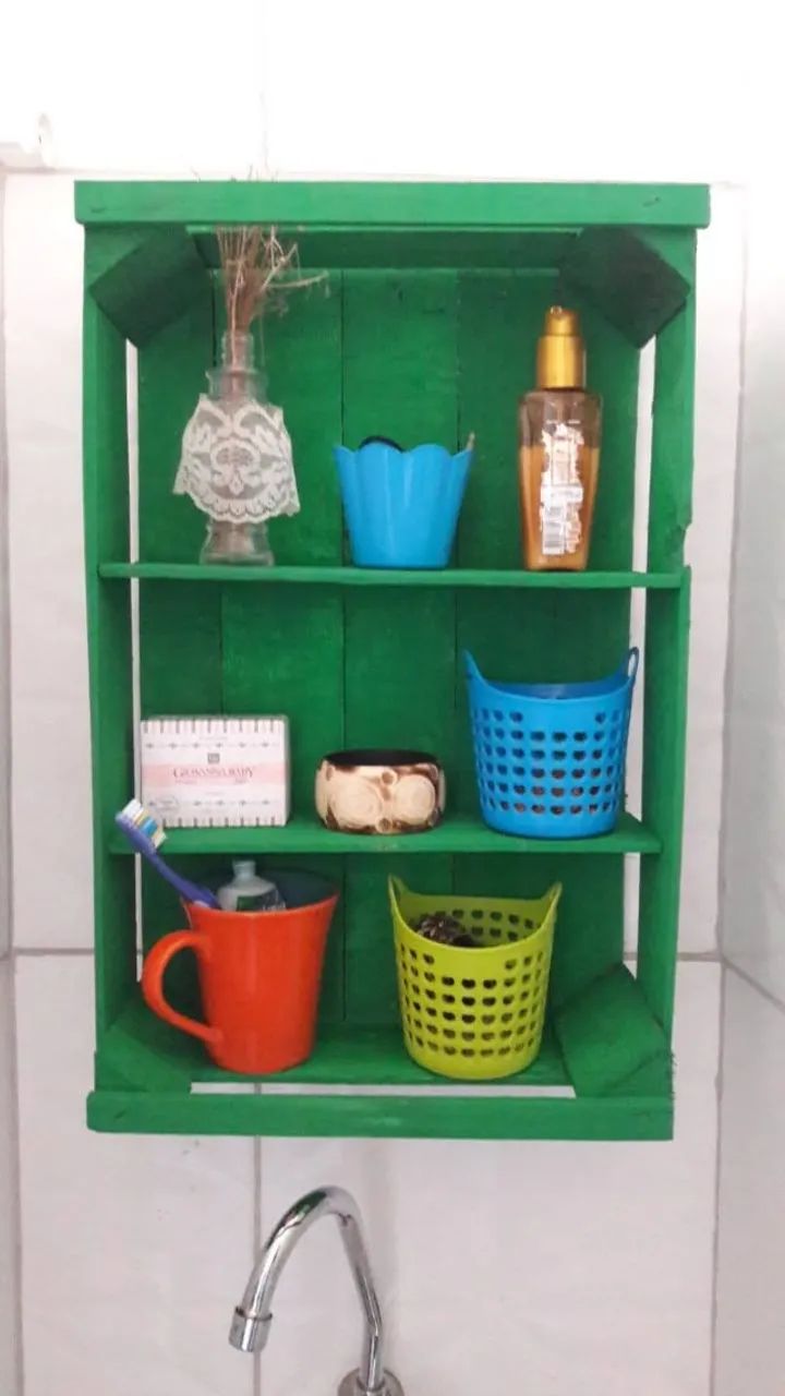 Armário verde em Pallet - Leia o anúncio!